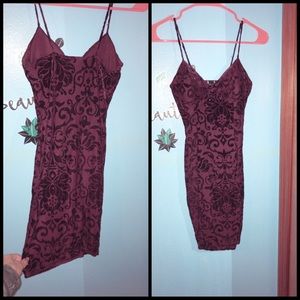 Mini burgundy dress